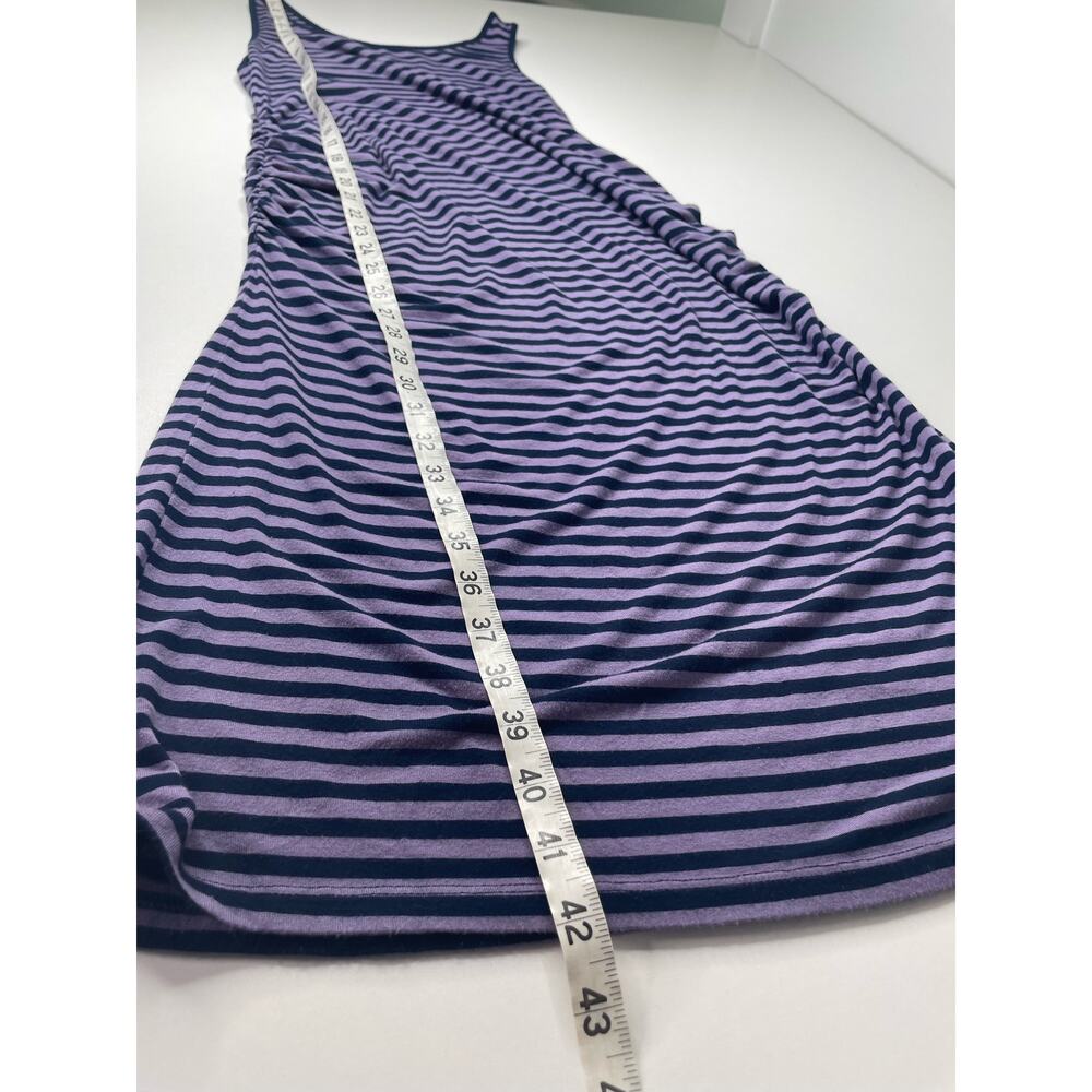 Liz Lange Sleeveless Striped Maternity Tank Dress Purple‎ Navy Womens Size Small - Picture 12 of 12